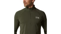 Mountain Hardwear Stretch Half Zip - Men's -Outlet Summit Quest Store opplanet mountain hardwear stretch half zip mens surplus green 2xl 1942331347 xxl av 3